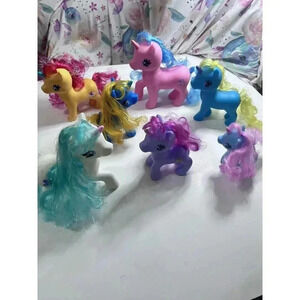 Lot Of 7 Gi-Go Wonder Pony Land Plastic Toy Little Ponies Unicorns